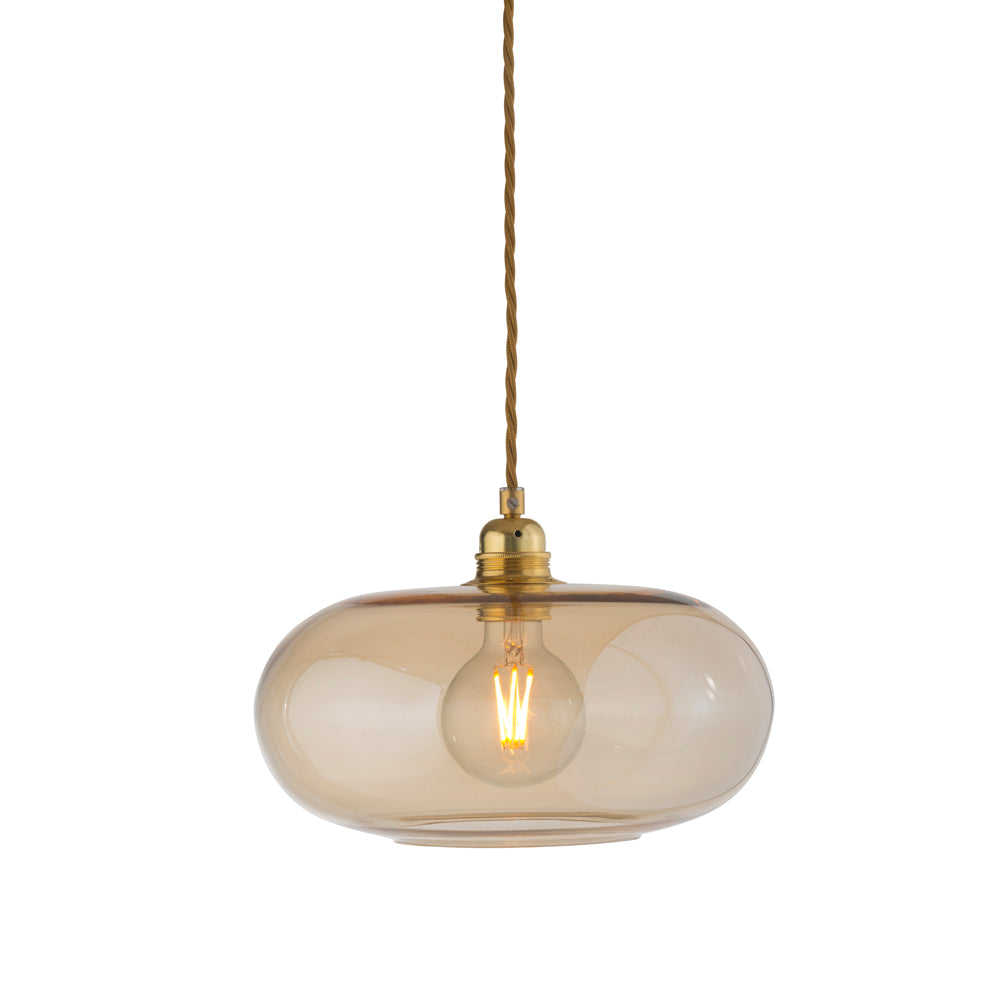 Novena Elburg Medium Pendant Light Golden Smoke Shade in Matt Gold