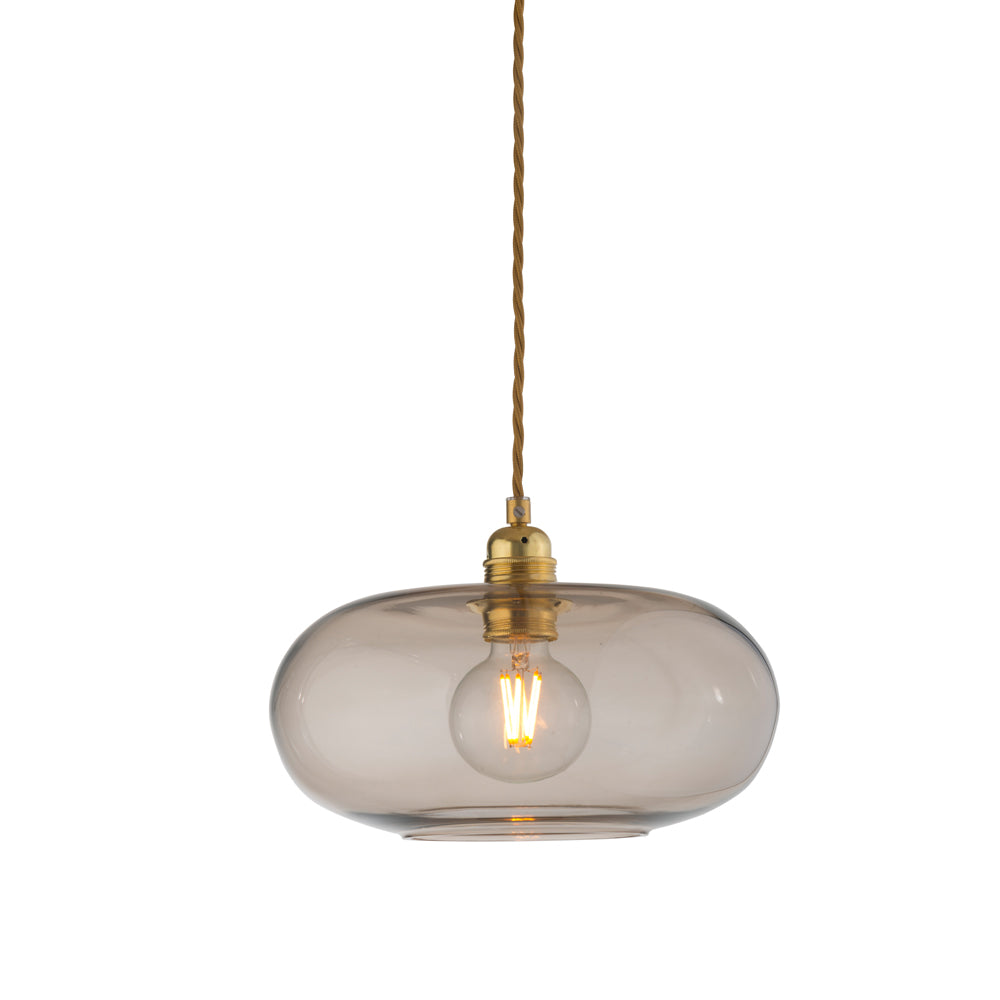 Novena Elburg Medium Pendant Light Matt Gold Chestnut Brown Shade