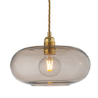 Novena Elburg Medium Pendant Light Matt Gold Chestnut Brown Shade
