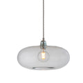 Novena Elburg Large Pendant Light Matt Silver Clear Shade