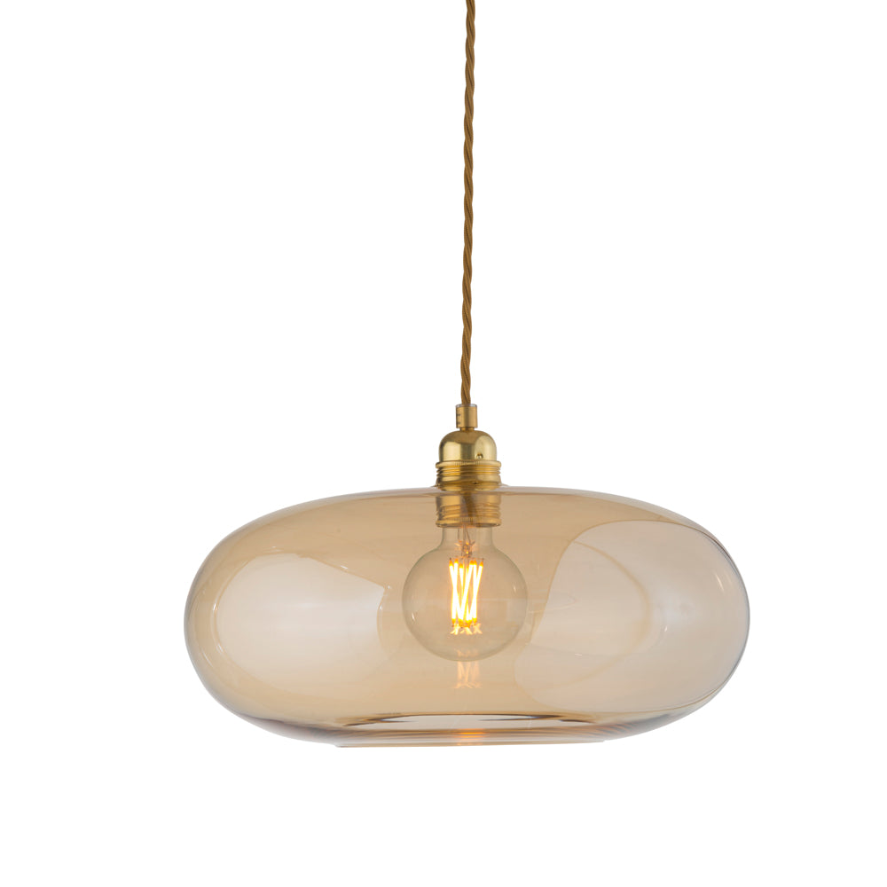 Novena Elburg Large Pendant Light Matt Gold Golden Smoke Shade