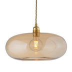 Novena Elburg Large Pendant Light Matt Gold Golden Smoke Shade