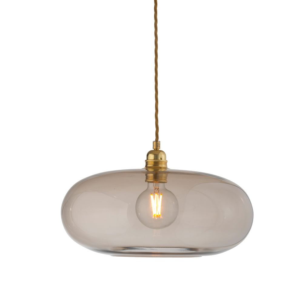 Novena Elburg Large Pendant Light Matt Gold Chestnut Brown Shade