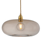 Novena Elburg Large Pendant Light Matt Gold Chestnut Brown Shade