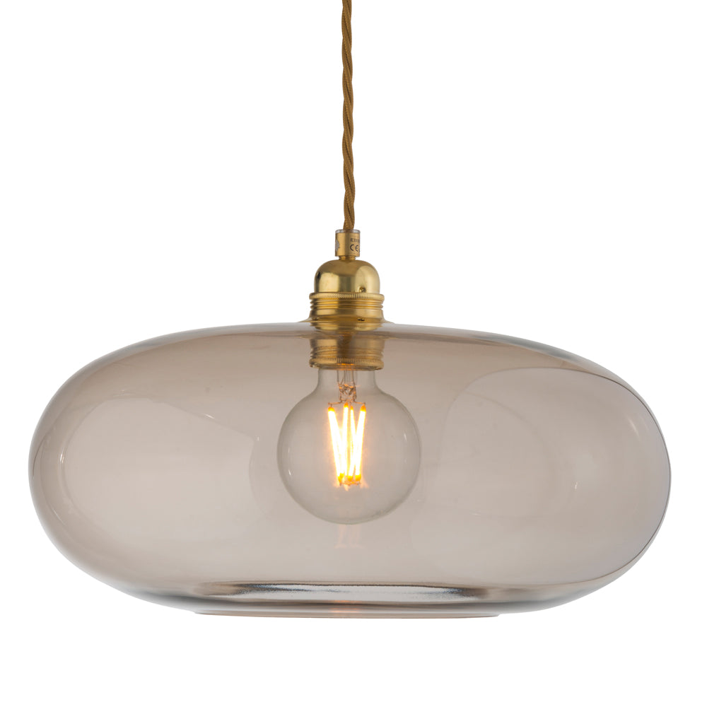 Novena Elburg Large Pendant Light Matt Gold Chestnut Brown Shade