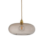 Novena Elburg Large Pendant Light Matt Gold Chestnut Brown Shade