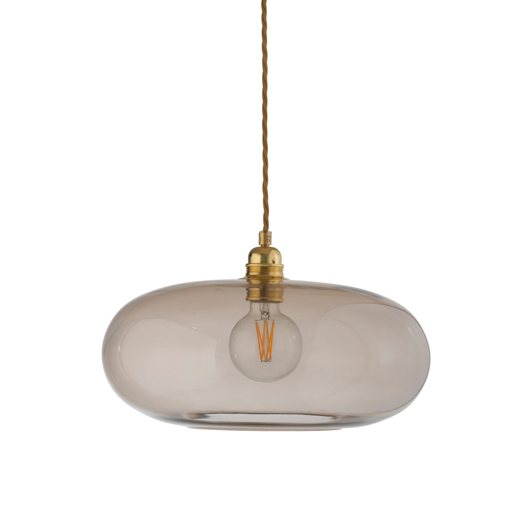 Novena Elburg Large Pendant Light Matt Gold Chestnut Brown Shade