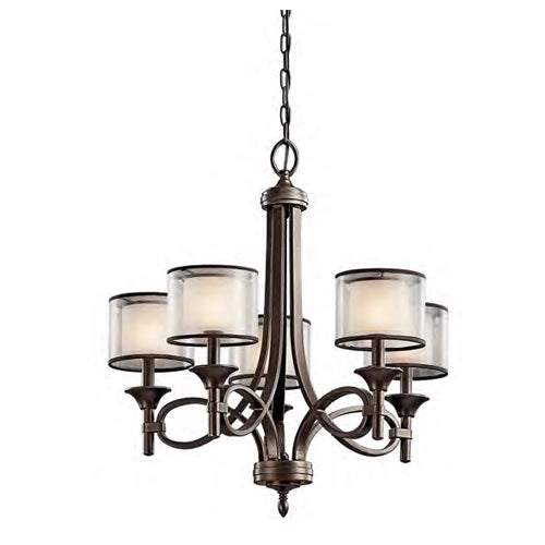 Kichler Lacey 5 Light Pendant Light in Mission Bronze
