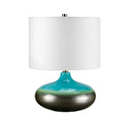 Elstead Luis Laguna Small Table Lamp in Turquoise and Silver