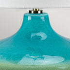 Elstead Luis Laguna Small Table Lamp in Turquoise and Silver