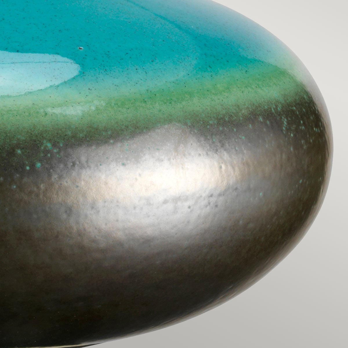 Elstead Luis Laguna Small Table Lamp in Turquoise and Silver