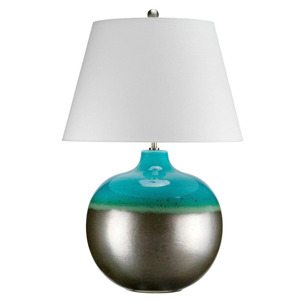 Elstead Laguna Large Table Lamp in Turquoise and Silver