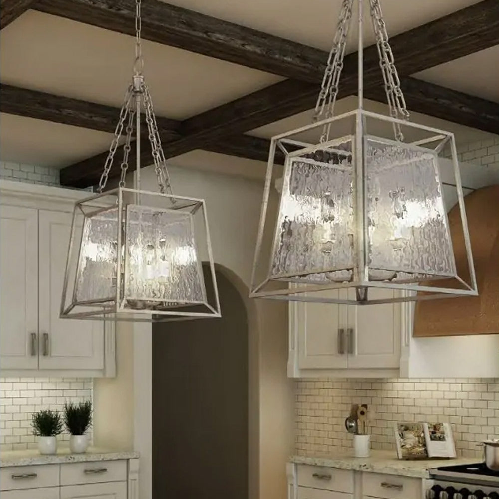 Quoizel QZ/LAKESIDE4/P/A Lakeside 4 Light Vintage Gold Ceiling Pendant Fitting