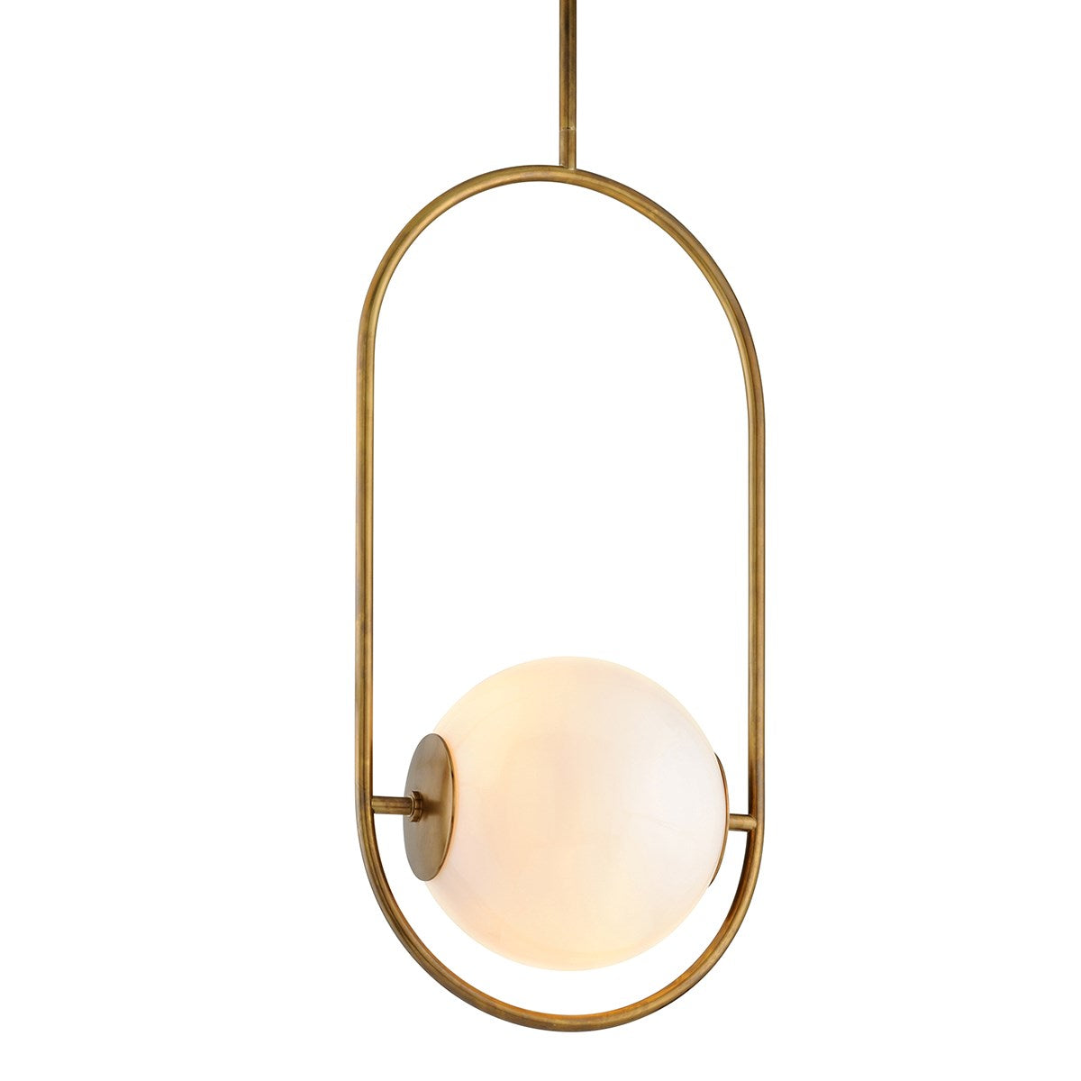 Corbett Everley Large 1 Light Pendant Light in Vintage Brass