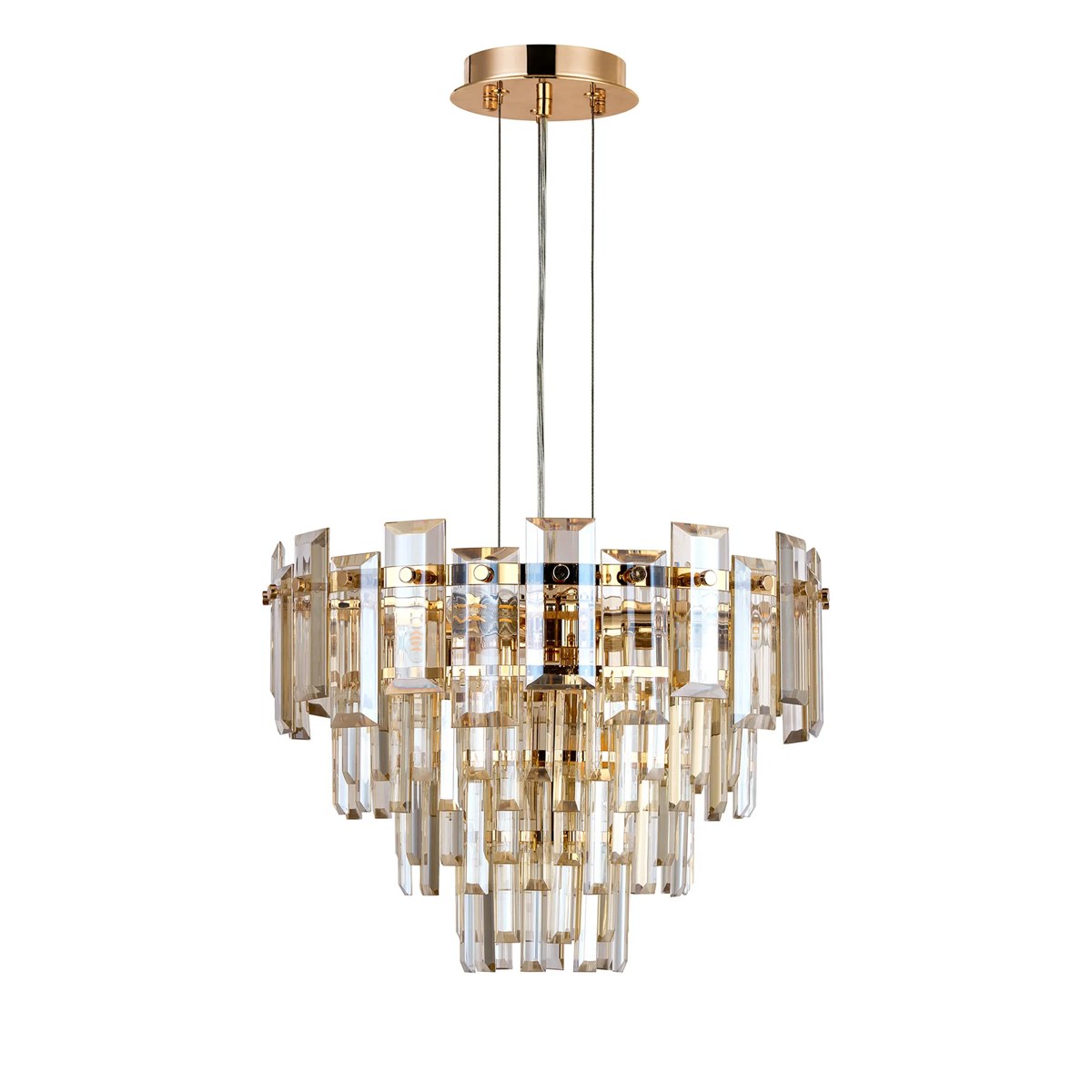 Regent Laure 6 Light 410mm Chandelier Pendant - French Gold / Champagne