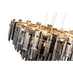Regent Laure 6 Light 410mm Chandelier Pendant - French Gold / Smoke