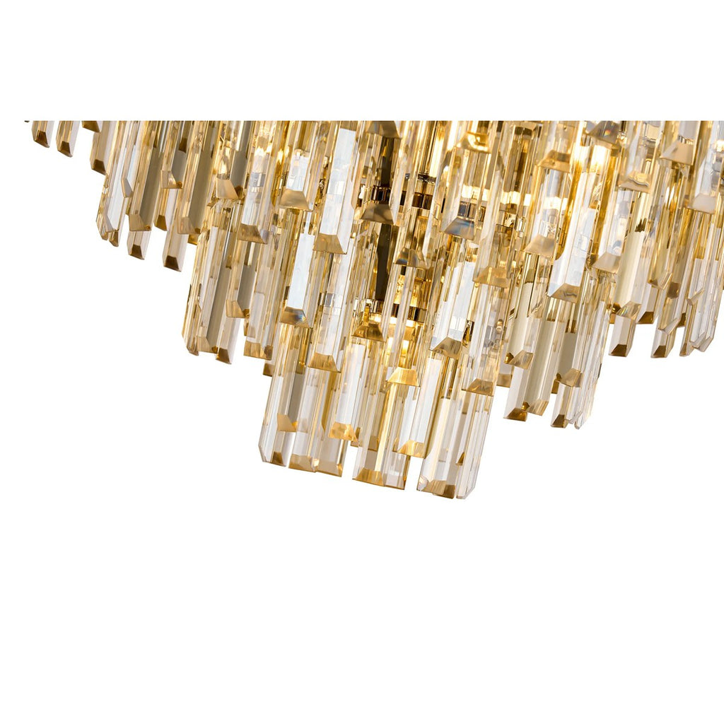 Regent Laure 6 Light 410mm Chandelier Pendant - Polished Nickel / Champagne