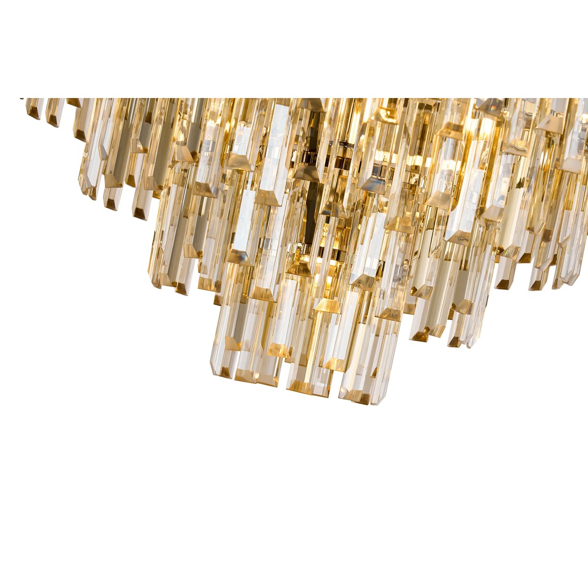 Regent Laure 6 Light 410mm Chandelier Pendant - Polished Nickel / Champagne