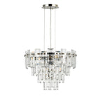 Regent Laure 6 Light 410mm Chandelier Pendant - Polished Nickel / Clear