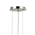 Regent Laure 6 Light 410mm Chandelier Pendant - Polished Nickel / Smoke