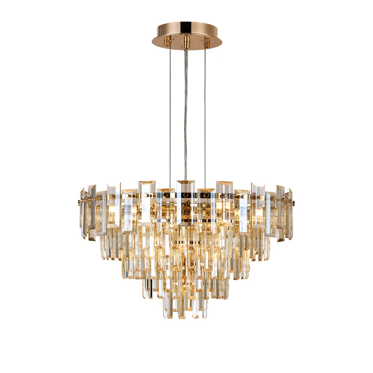 Regent Laure 10 Light 610mm Pendant Light - French Gold / Champagne
