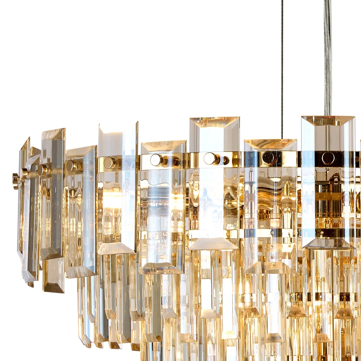 Regent Laure 10 Light 610mm Pendant Light - French Gold / Champagne