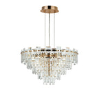 Regent Laure 10 Light 610mm Pendant Light - French Gold / Clear