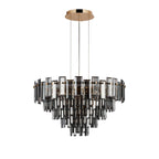 Regent Laure 10 Light 610mm Pendant Light - French Gold / Smoke