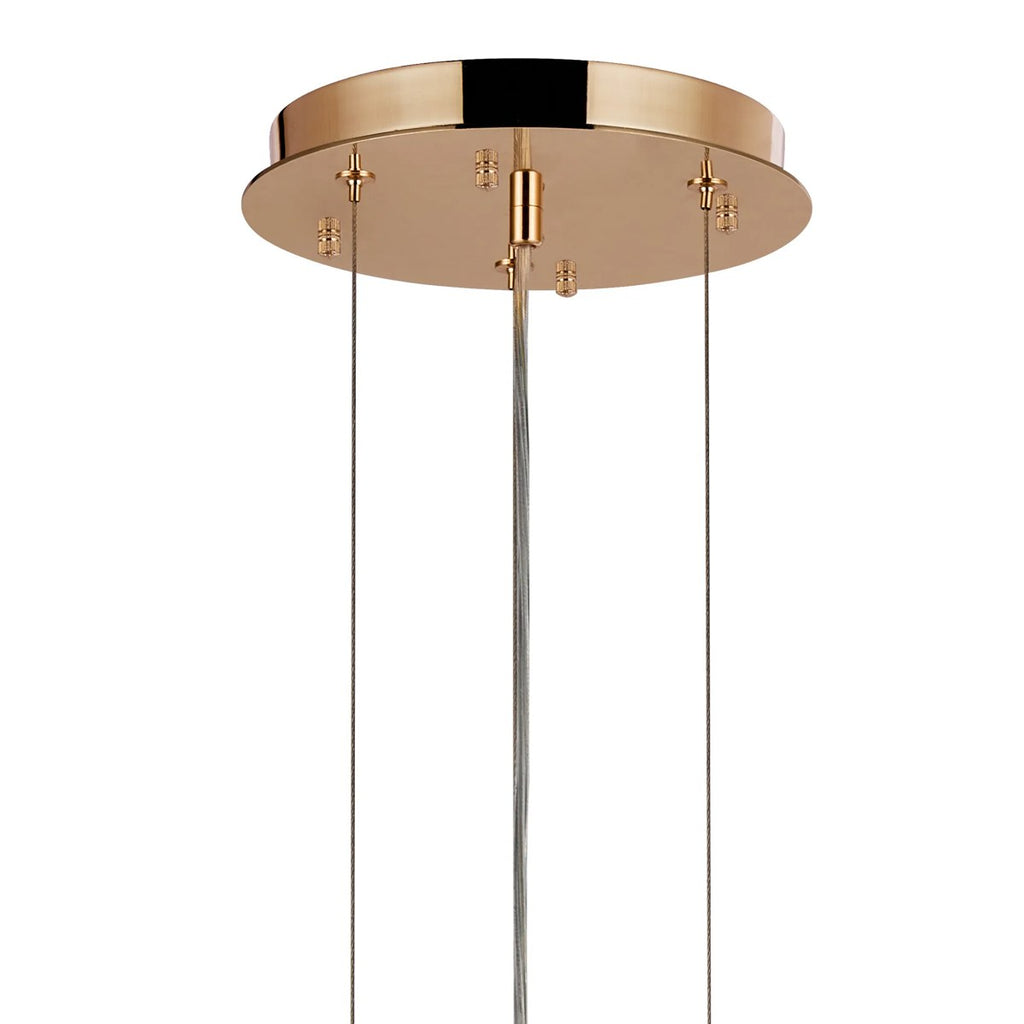 Regent Laure 10 Light 610mm Pendant Light - French Gold / Smoke