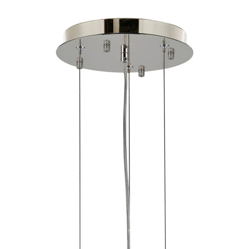 Regent Laure 10 Light 610mm Pendant Light - Polished Nickel / Champagne