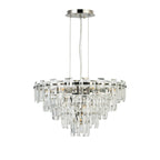 Regent Laure 10 Light 610mm Pendant Light - Polished Nickel / Clear