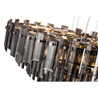 Regent Laure 10 Light 610mm Pendant Light - Polished Nickel / Smoke