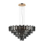 Regent Laure 13 Light 810mm Pendant Light - French Gold / Smoke