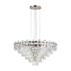 Regent Laure 13 Light 810mm Pendant Light - Polished Nickel / Clear