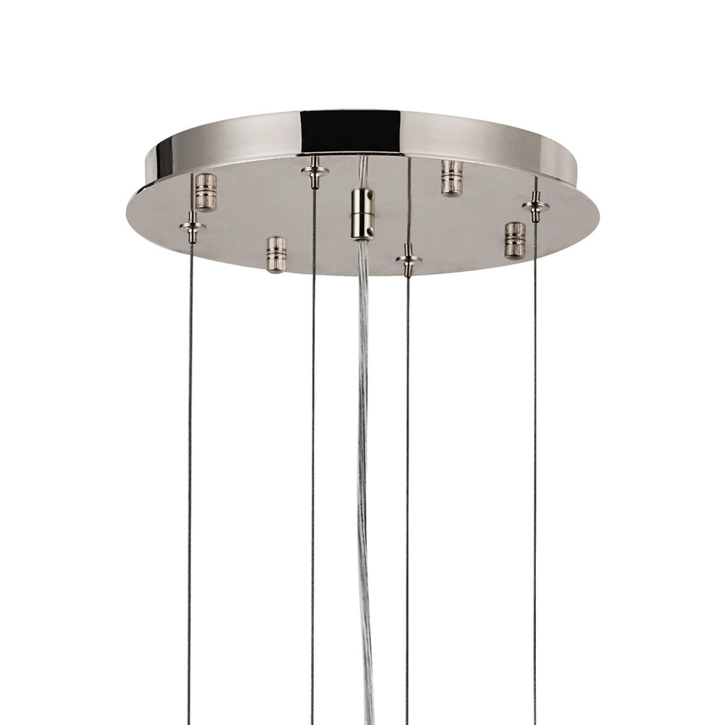 Regent Laure 13 Light 810mm Pendant Light - Polished Nickel / Clear