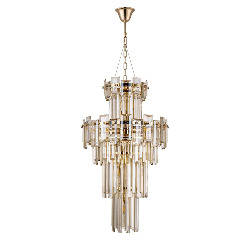 Regent Laure 9 Light Tall Pendant Light 410mm Diameter - French Gold / Champagne