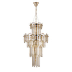 Regent Laure 9 Light Tall Pendant Light 410mm Diameter - French Gold / Champagne