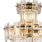 Regent Laure 9 Light Tall Pendant Light 410mm Diameter - French Gold / Clear