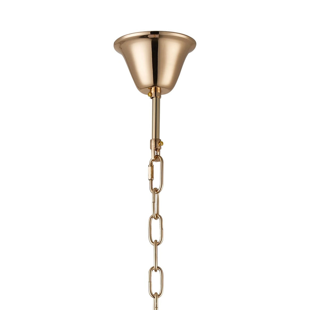 Regent Laure 9 Light Tall Pendant Light 410mm Diameter - French Gold / Smoke