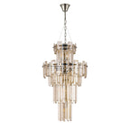 Regent Laure 9 Light Tall Pendant Light 410mm Diameter - Polished Nickel / Champagne