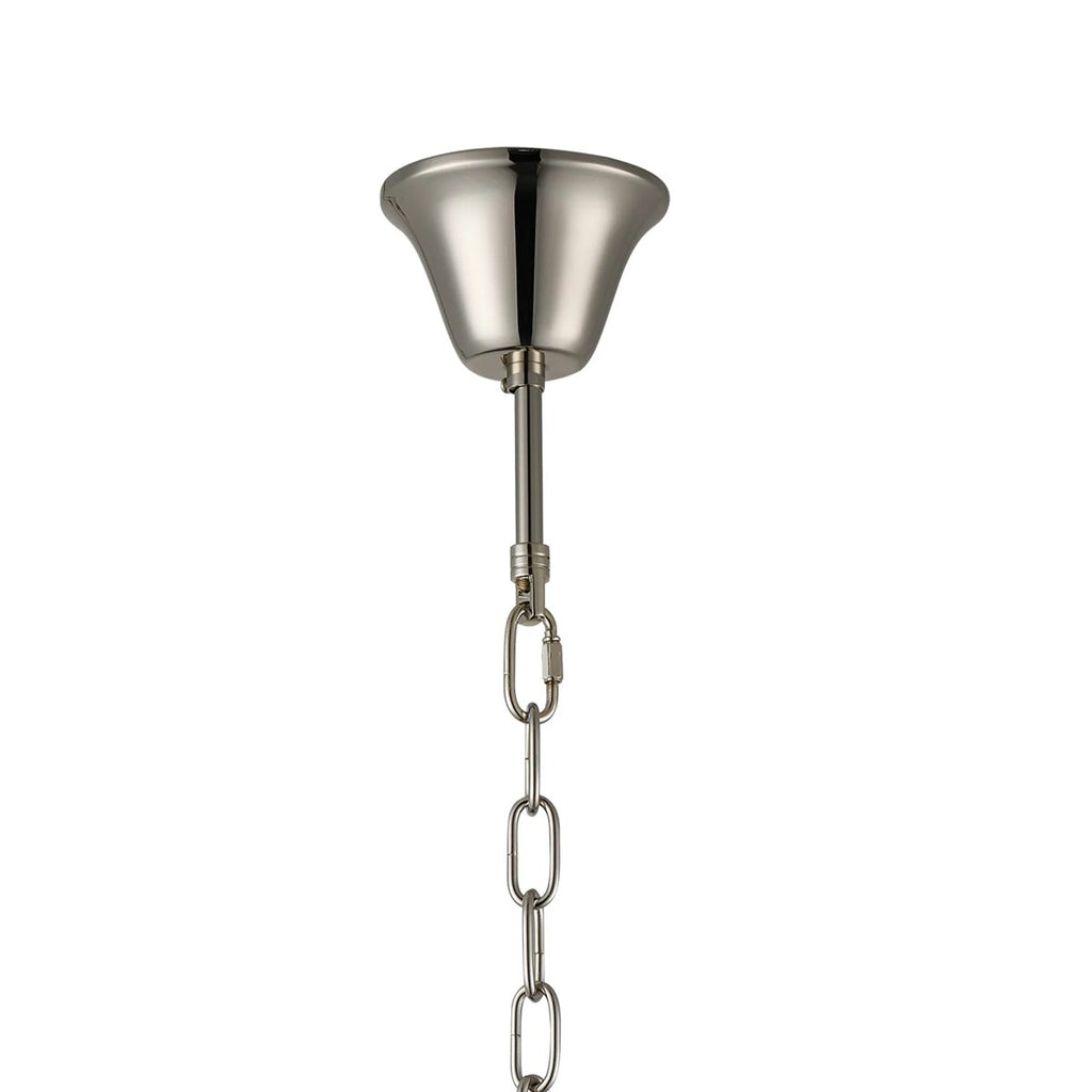 Regent Laure 9 Light Tall Pendant Light 410mm Diameter - Polished Nickel / Champagne