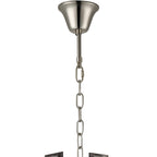 Regent Laure 9 Light Tall Pendant Light 410mm Diameter - Polished Nickel / Smoke