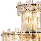 Regent Laure 17 Light Tall Pendant Light 610mm - French Gold / Clear