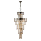 Regent Laure 17 Light Tall Pendant Light 610mm - Polished Nickel / Champagne