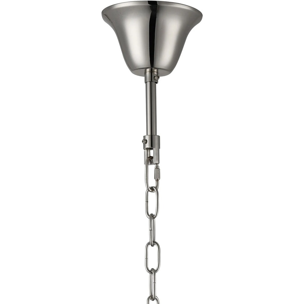 Regent Laure 17 Light Tall Pendant Light 610mm - Polished Nickel / Smoke