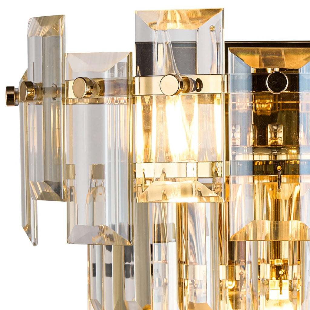 Regent Laure 2 Light 270mm Wall Light - French Gold / Champagne