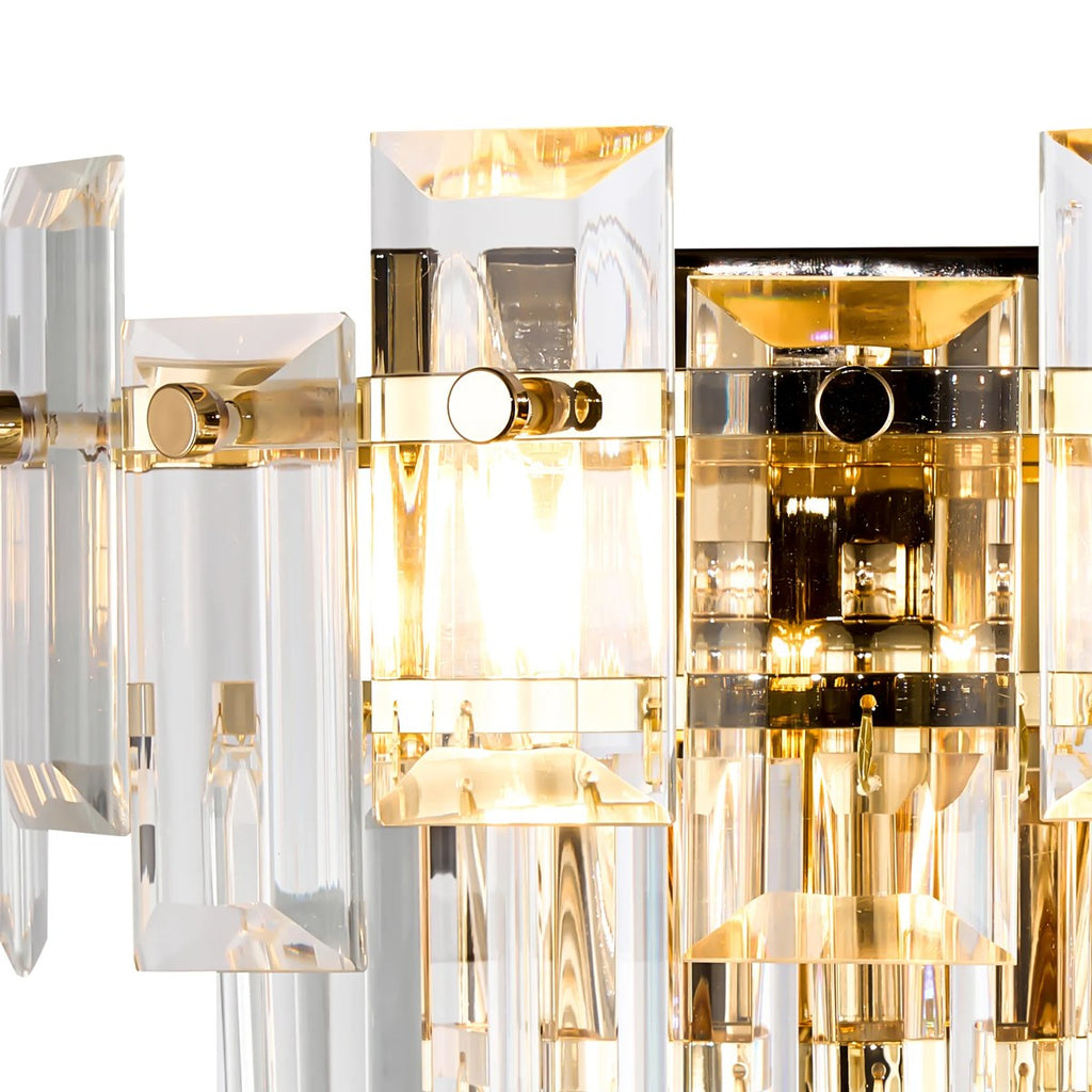 Regent Laure 2 Light 270mm Wall Light - French Gold / Clear