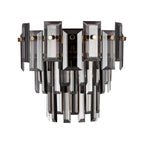 Regent Laure 2 Light 270mm Wall Light - French Gold / Smoke