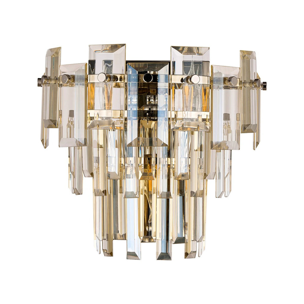 Regent Laure 2 Light 270mm Wall Light - Polished Nickel / Champagne