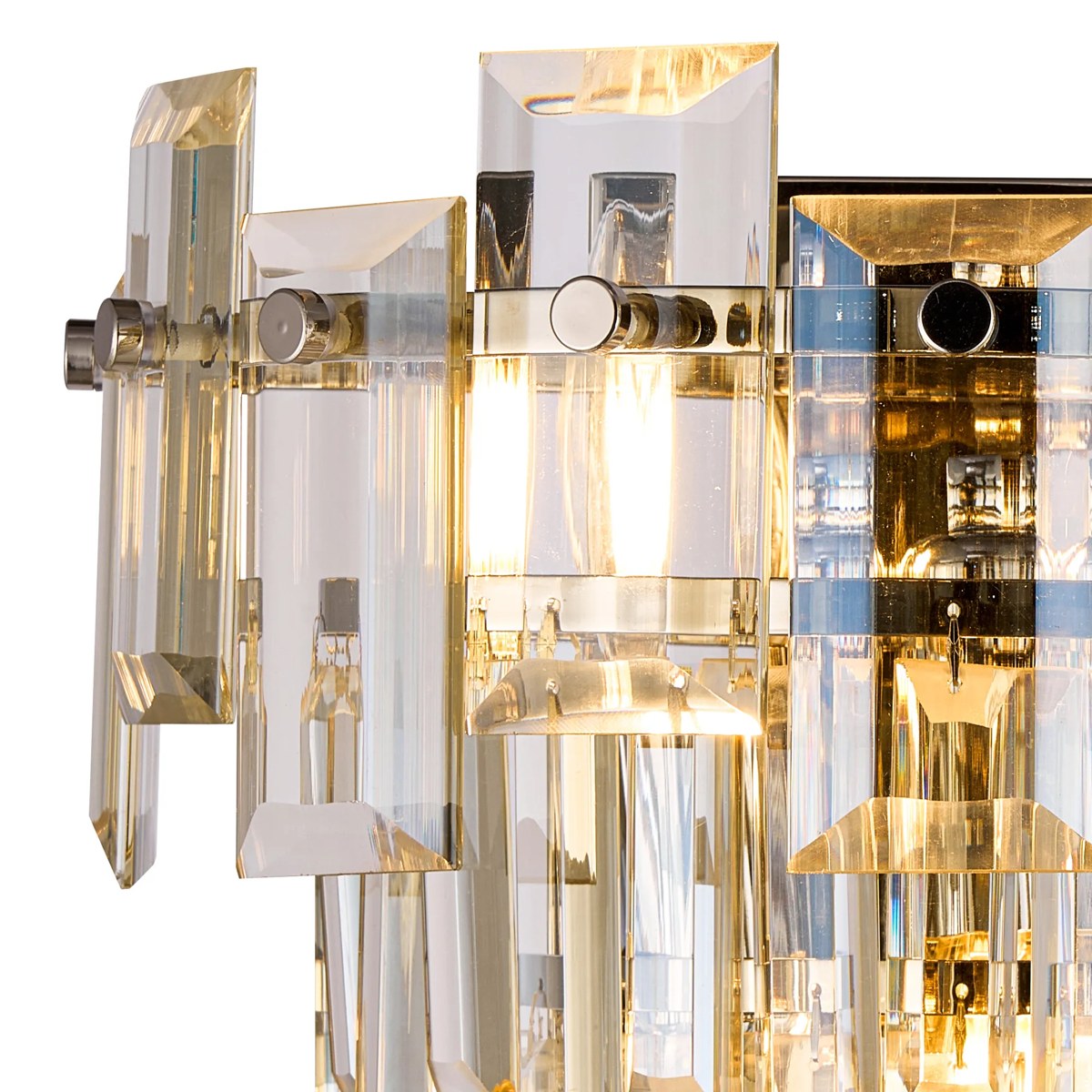 Regent Laure 2 Light 270mm Wall Light - Polished Nickel / Champagne